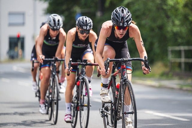 cyclists racing